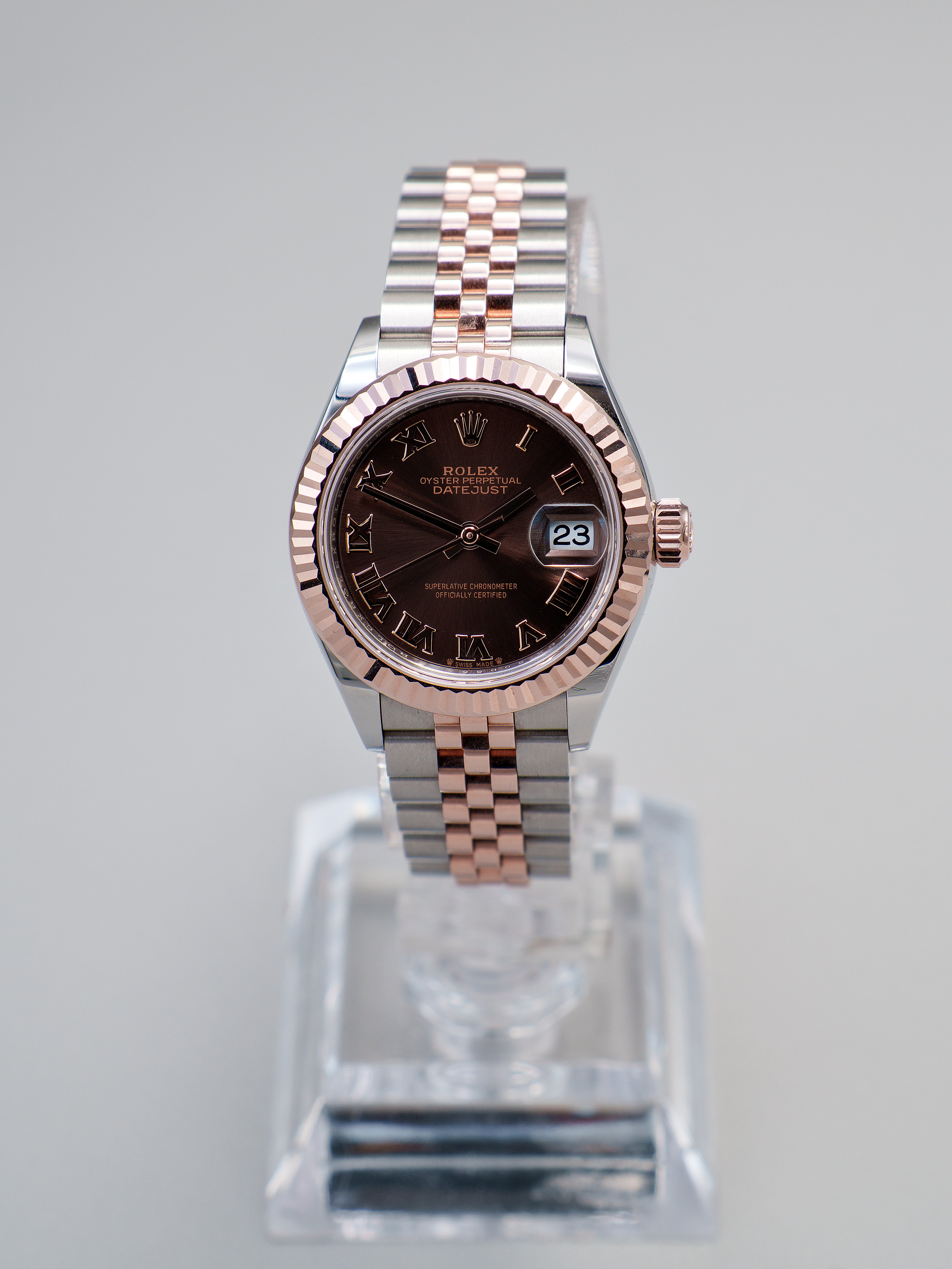 Rolex Lady-Datejust Choco Rose Gold (28)