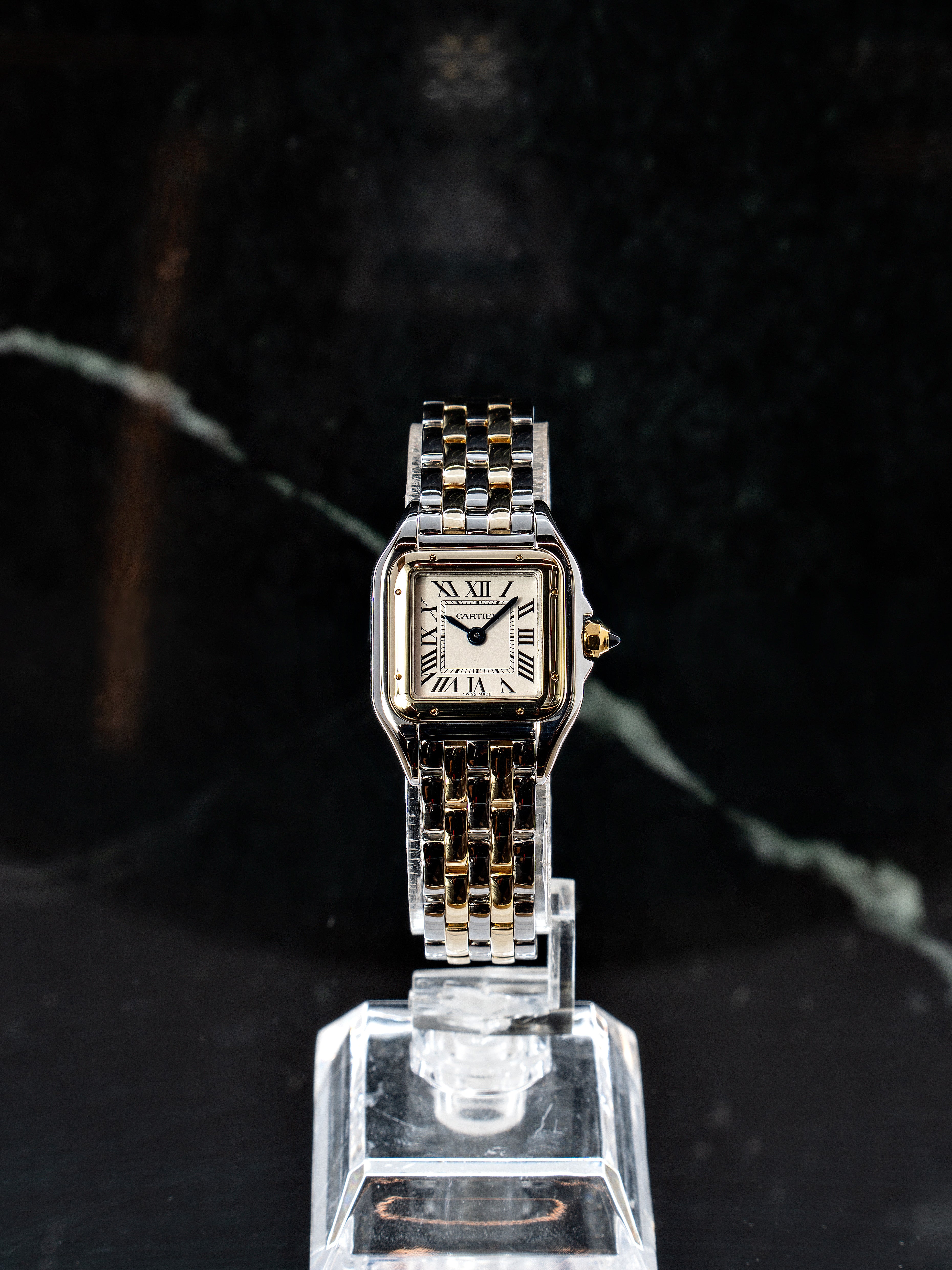 Cartier Panthère Pequeno Aço/Ouro