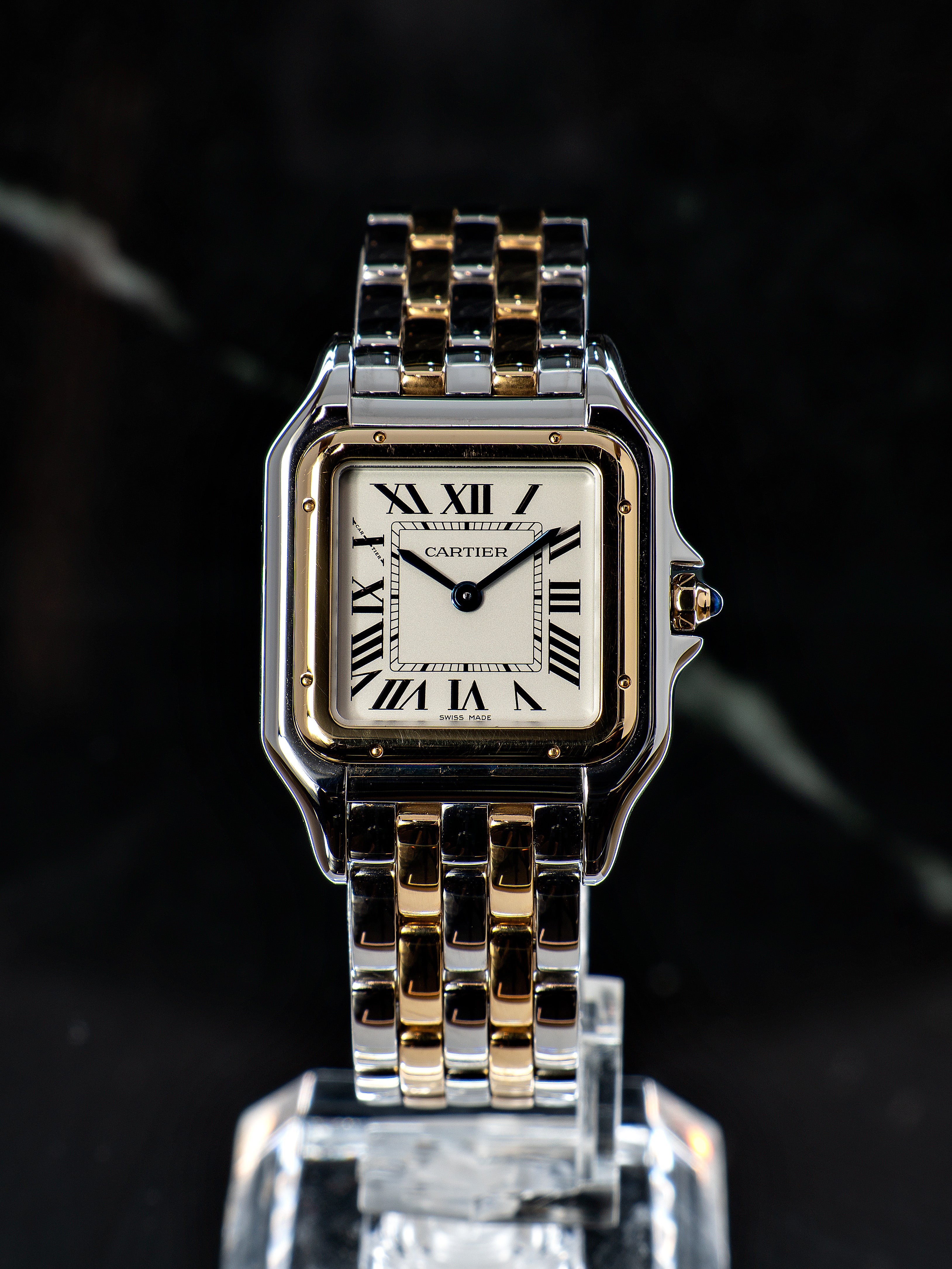 Cartier Panthère Aço/Ouro Médio