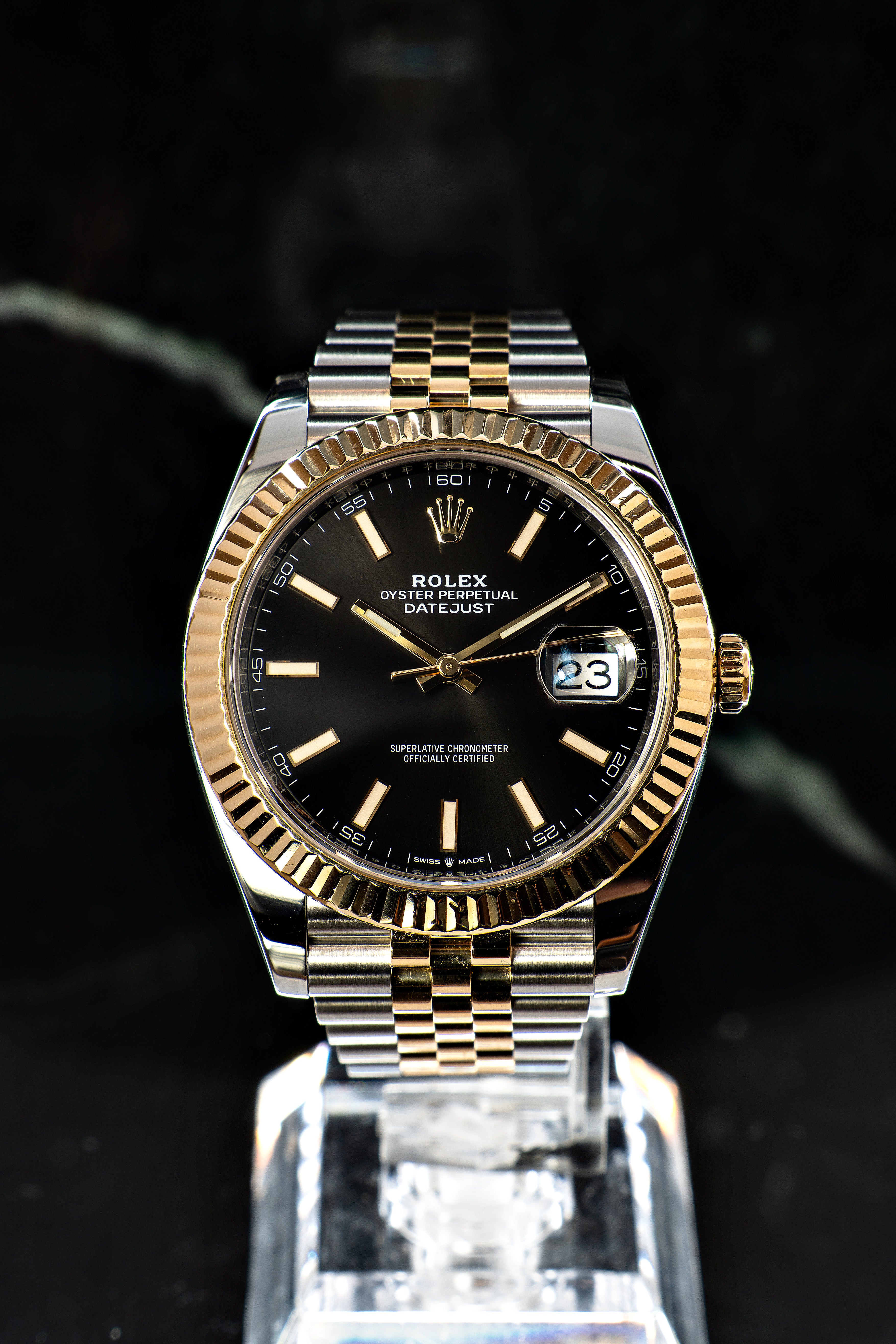 Rolex Datejust Two-Tone Preto (41)