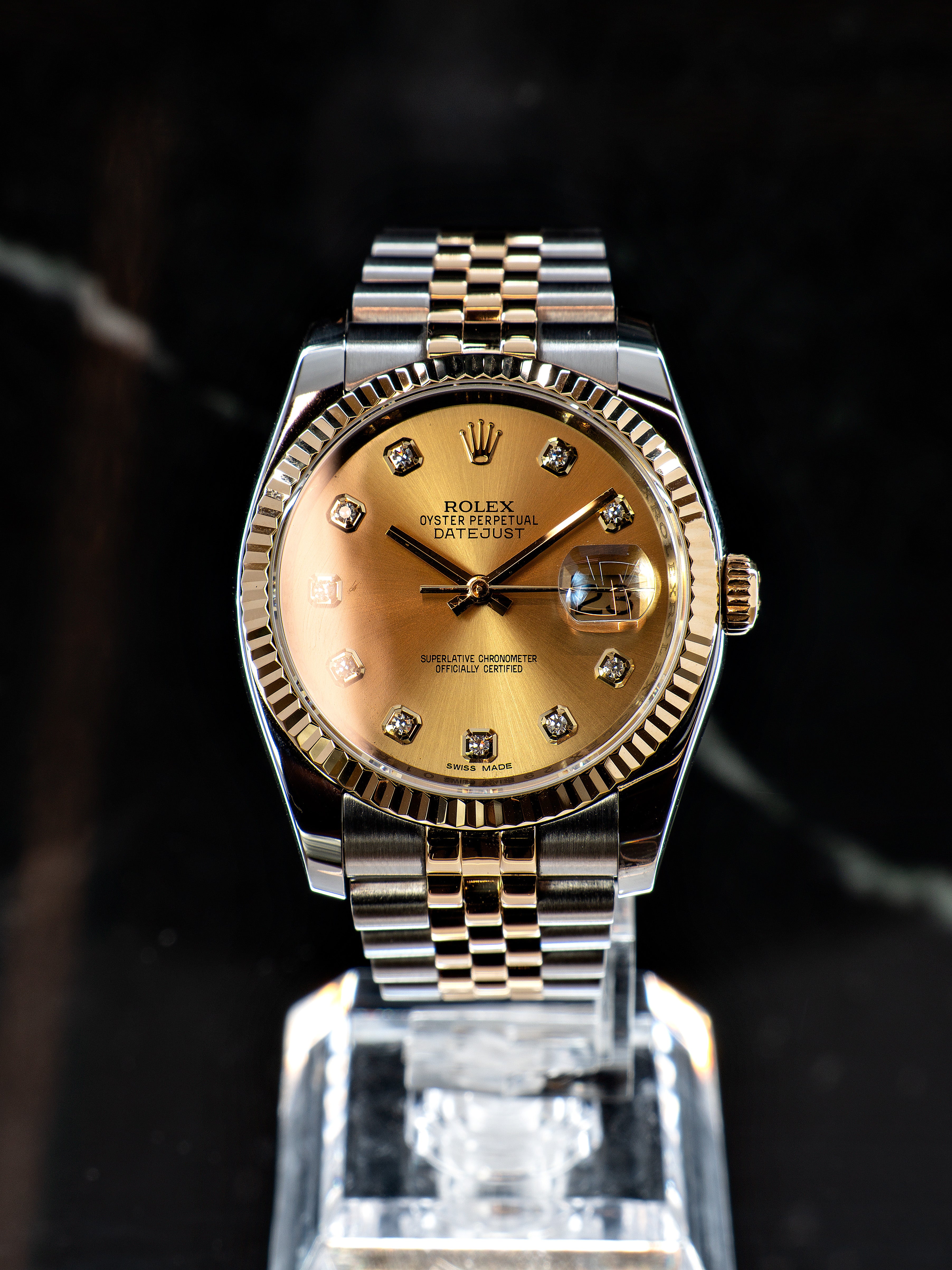 Rolex Datejust Aço Ouro c/ diamantes