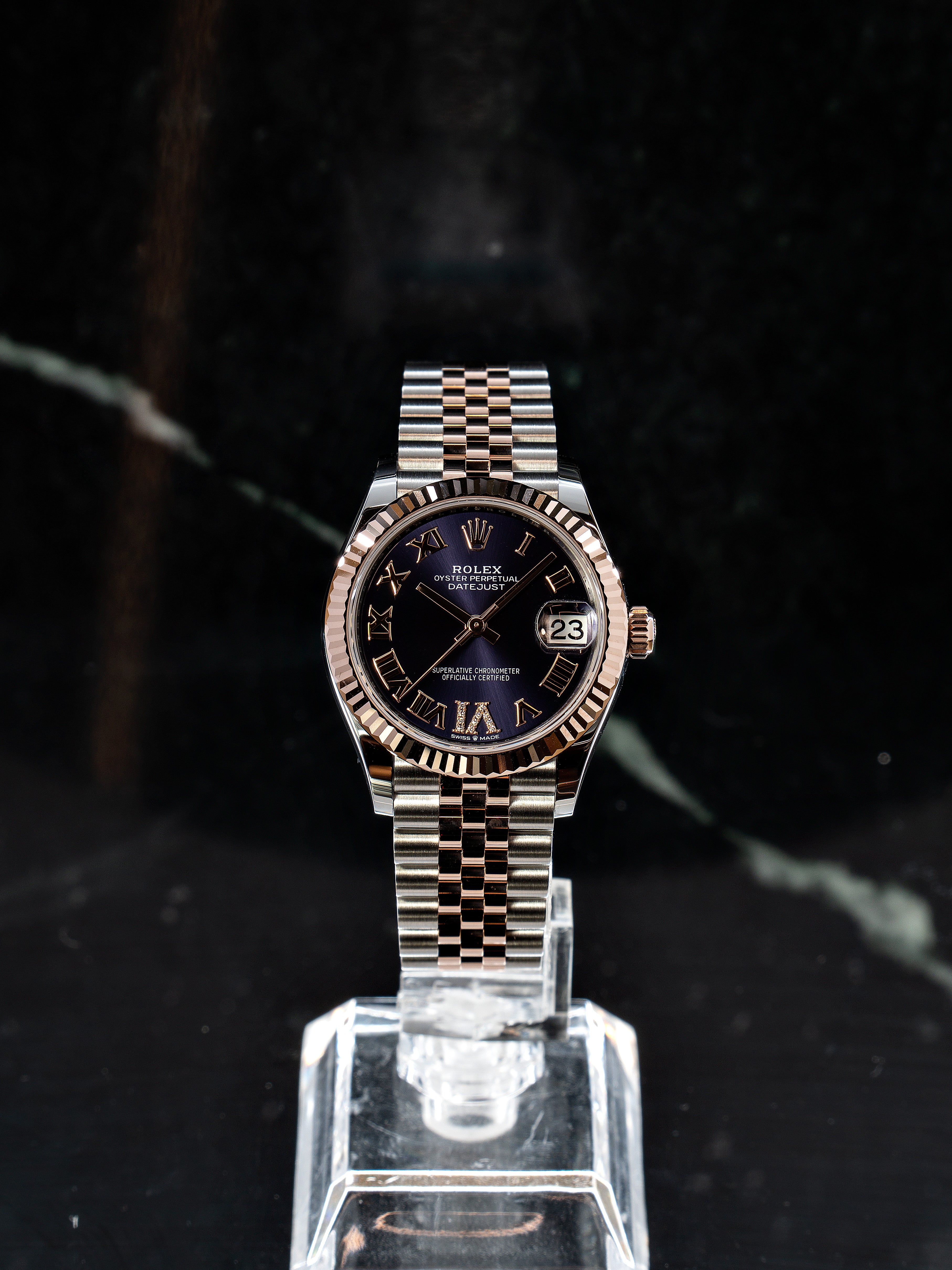 Rolex Datejust 31MM Purple c/Diamantes