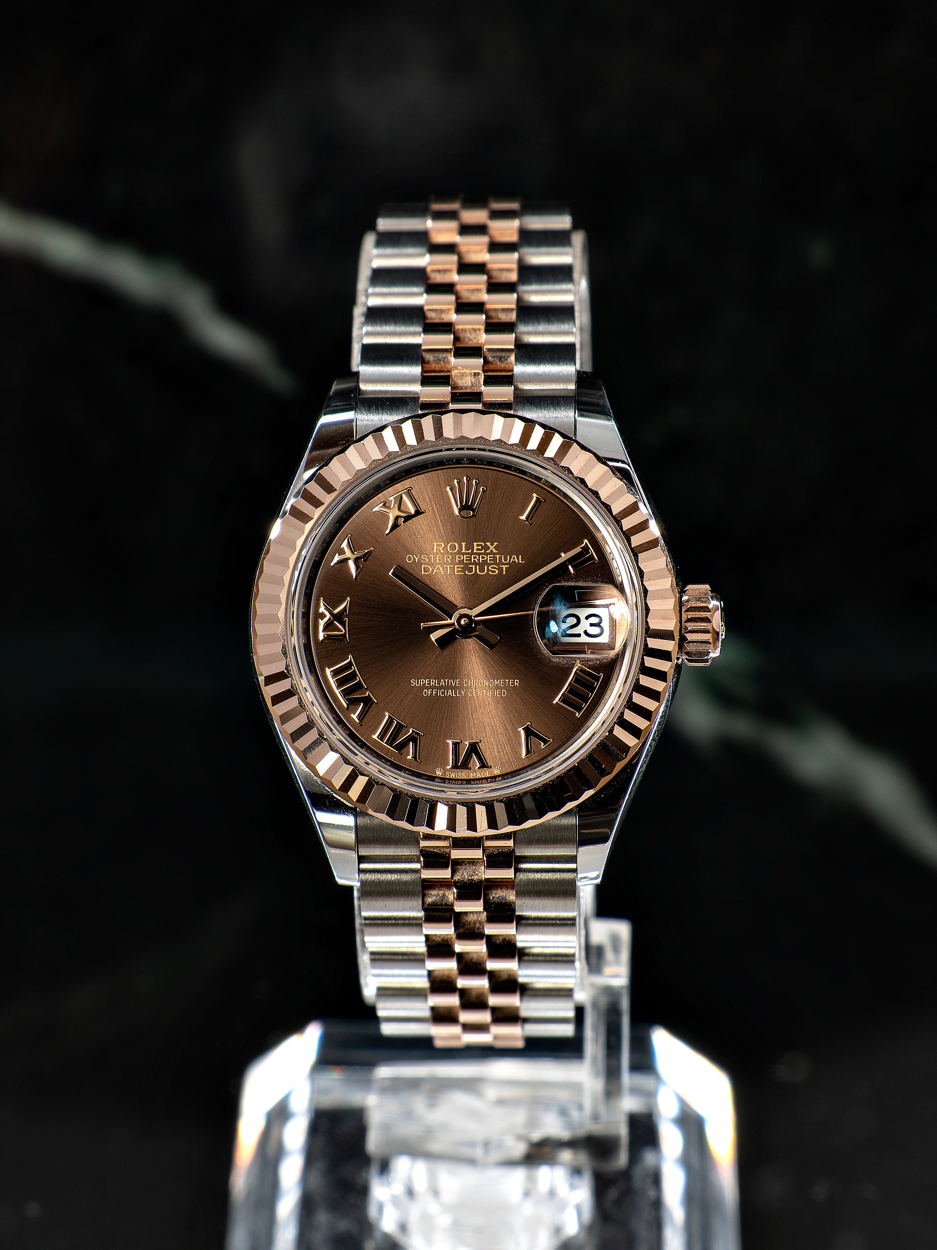 Rolex Lady-Datejust Choco Rose Gold (28)