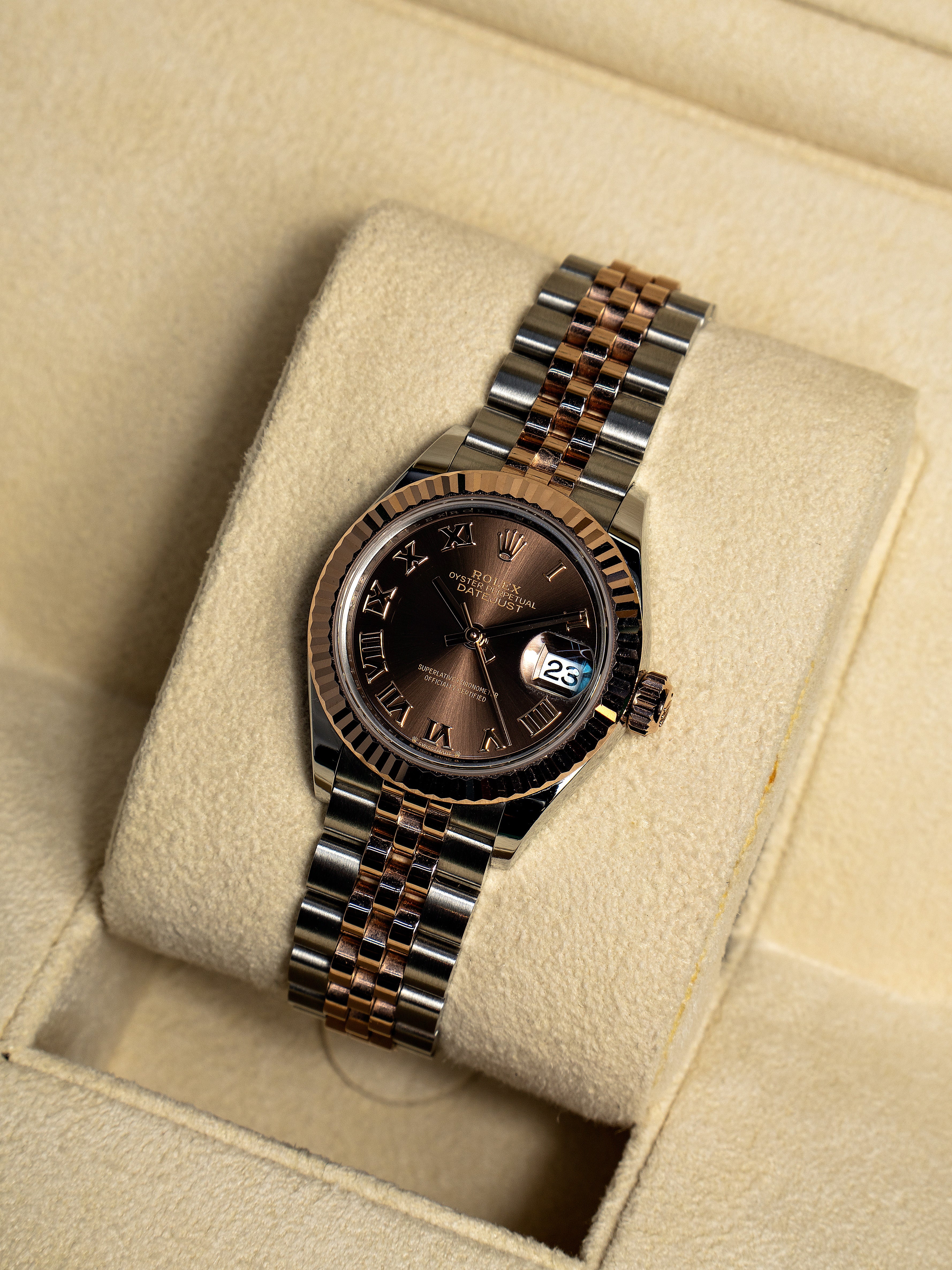 Rolex Lady-Datejust Choco Rose Gold (28)