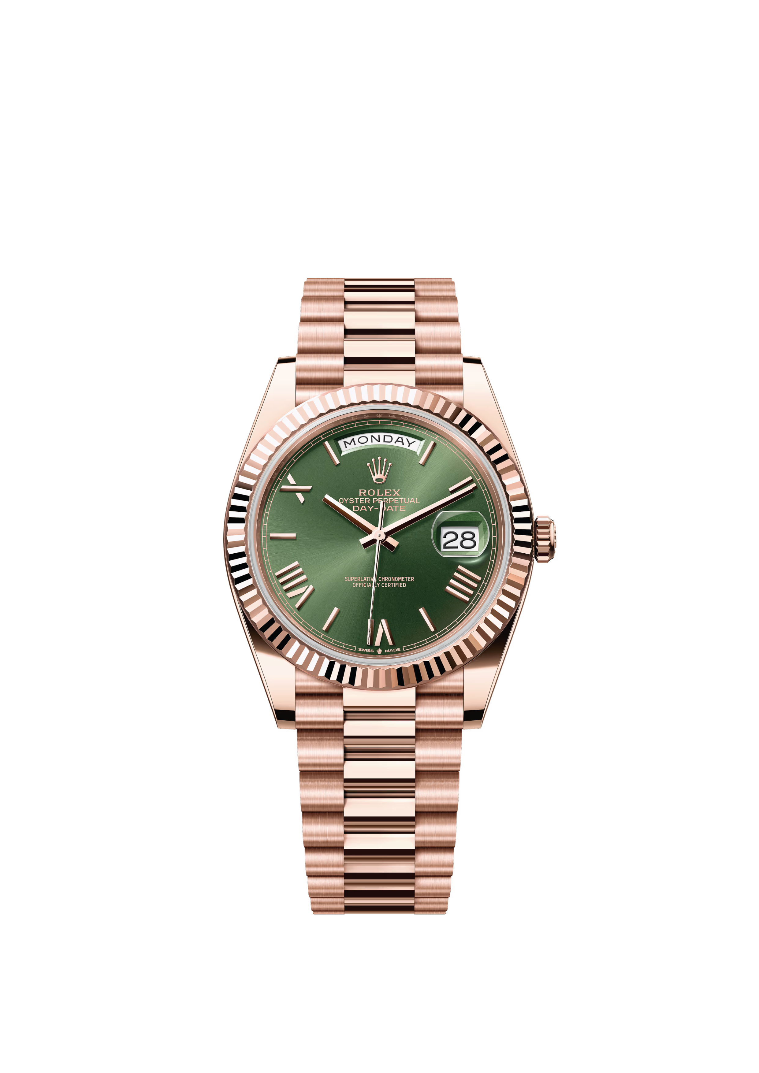 Rolex Day-Date (40) Rose Gold Olive Dial