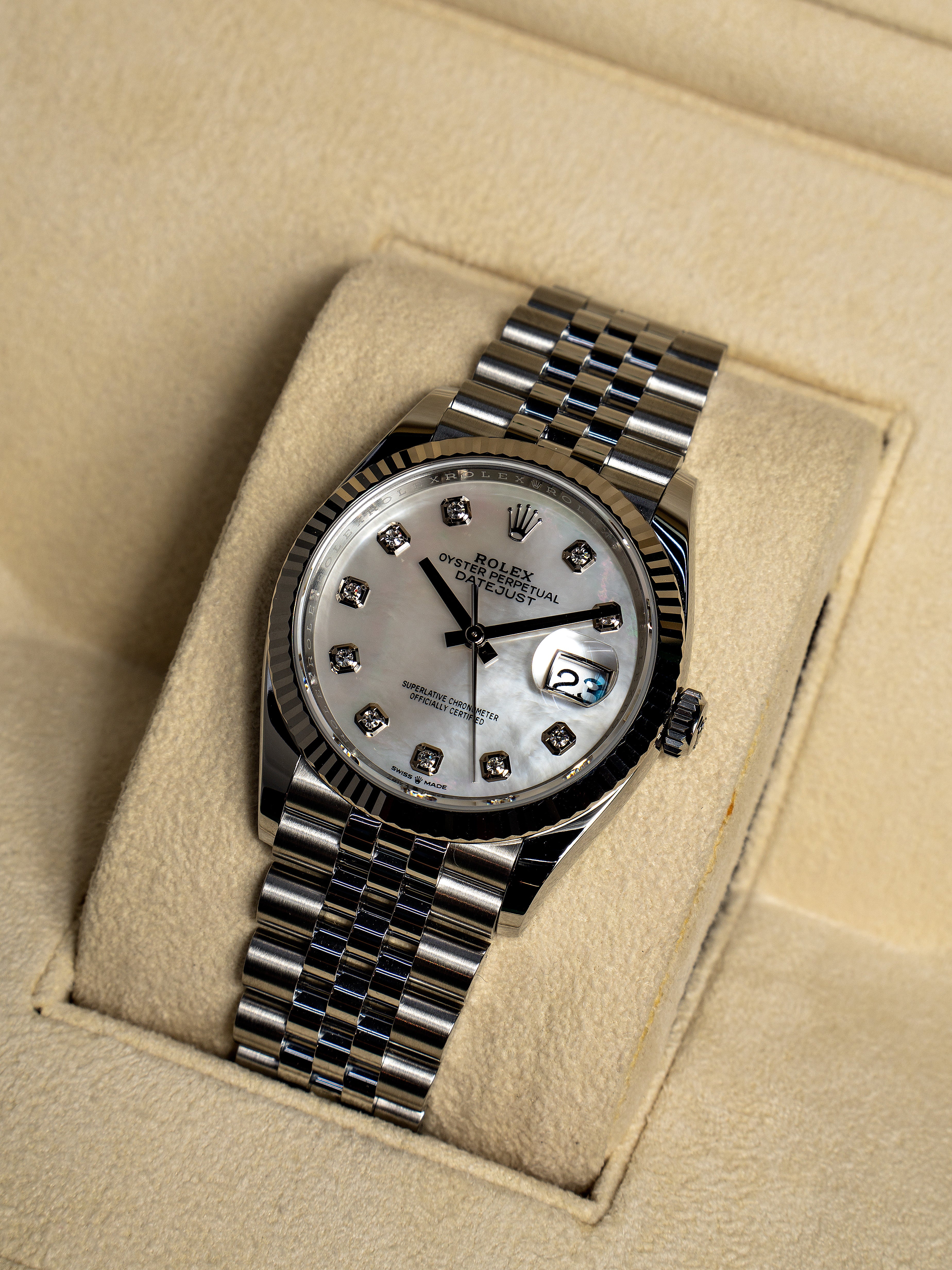Rolex Datejust (36) Madrepérola c/Diamantes