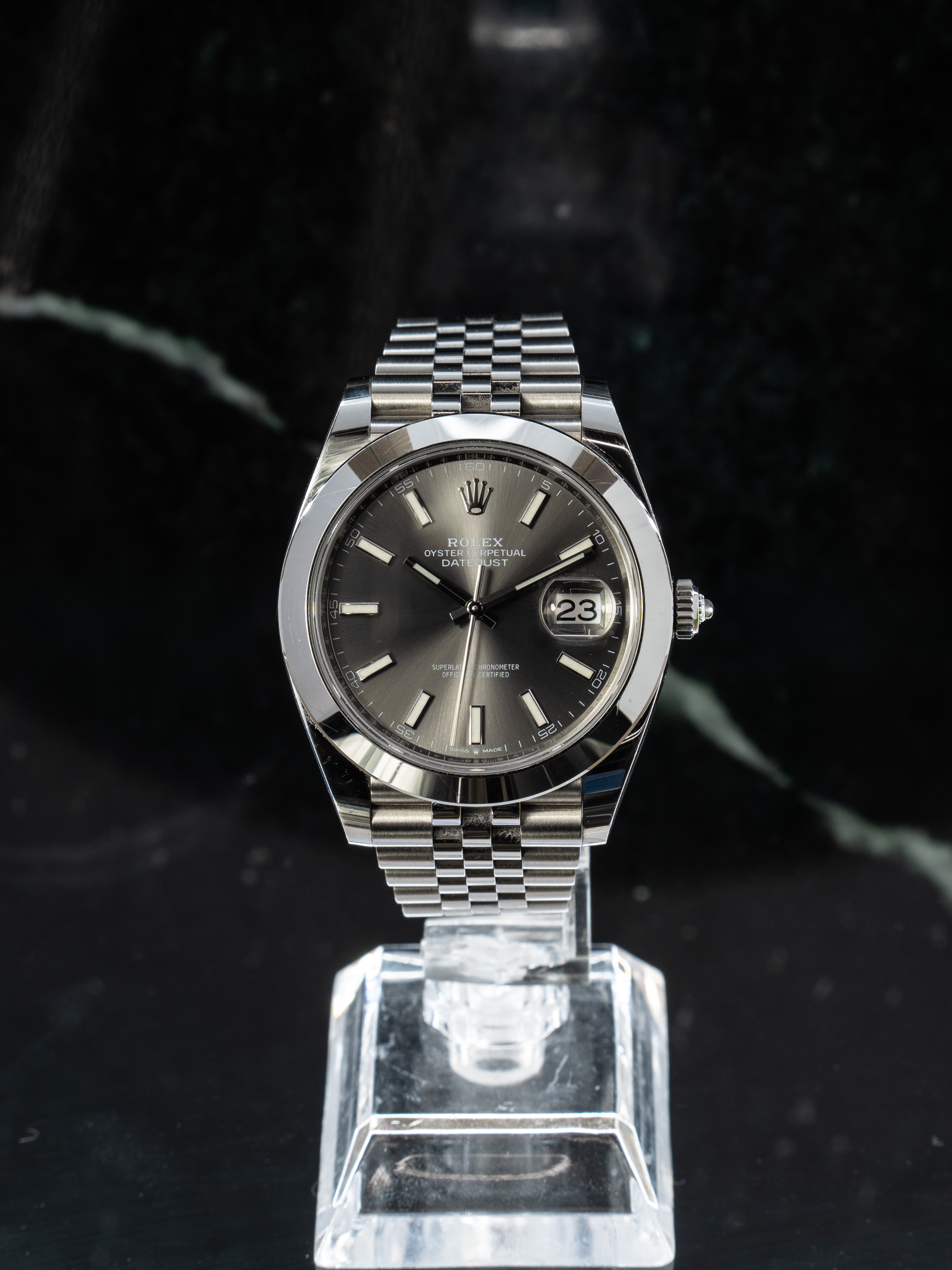 Rolex Datejust Rhodium 41 (Aro Liso)